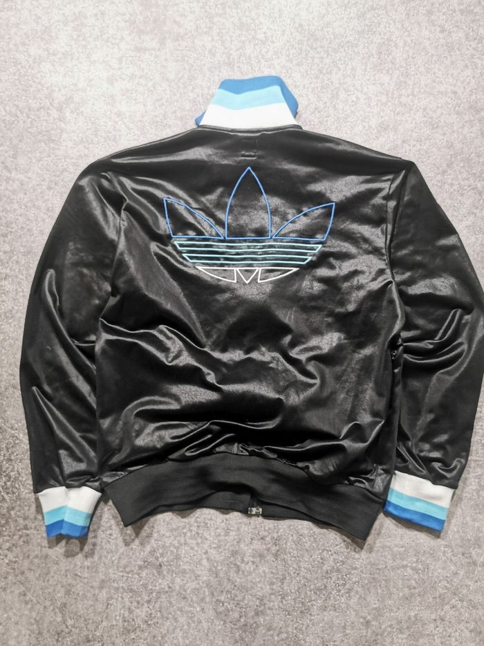 Veste vintage Adidas Chile 62 noir satiné année 2010 - photo numéro 2