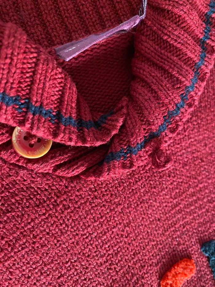 Pull col châle bordeaux back to school garçon 6 ans sergent major - photo numéro 4