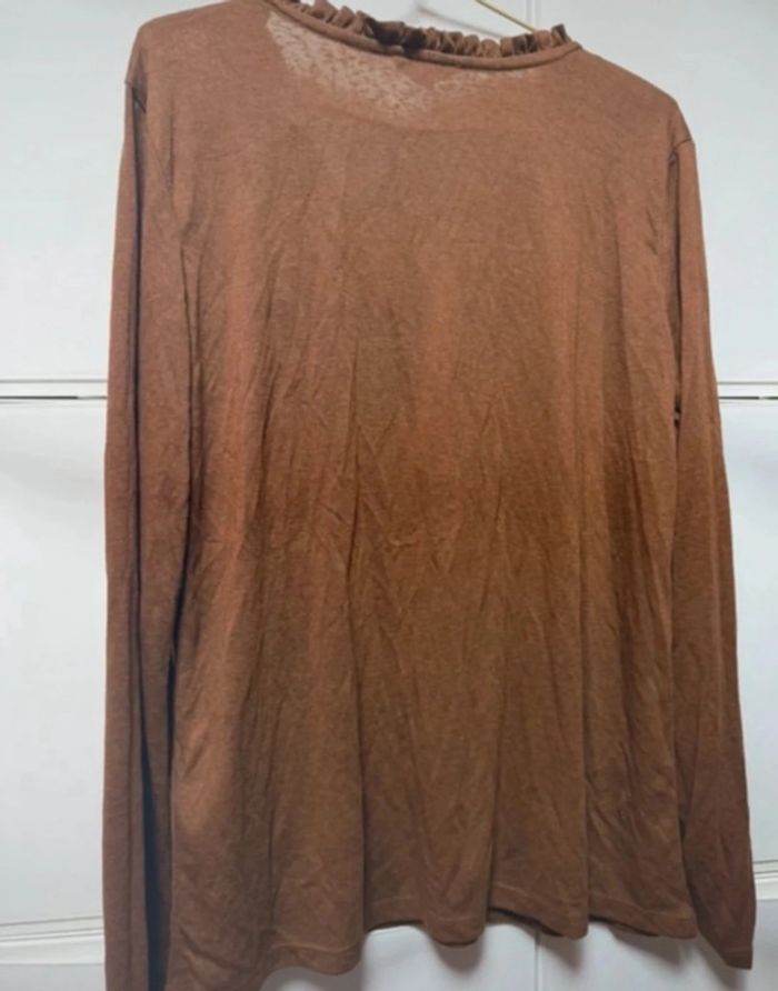 T-shirt manche longue marron Springfield taille l - photo numéro 4