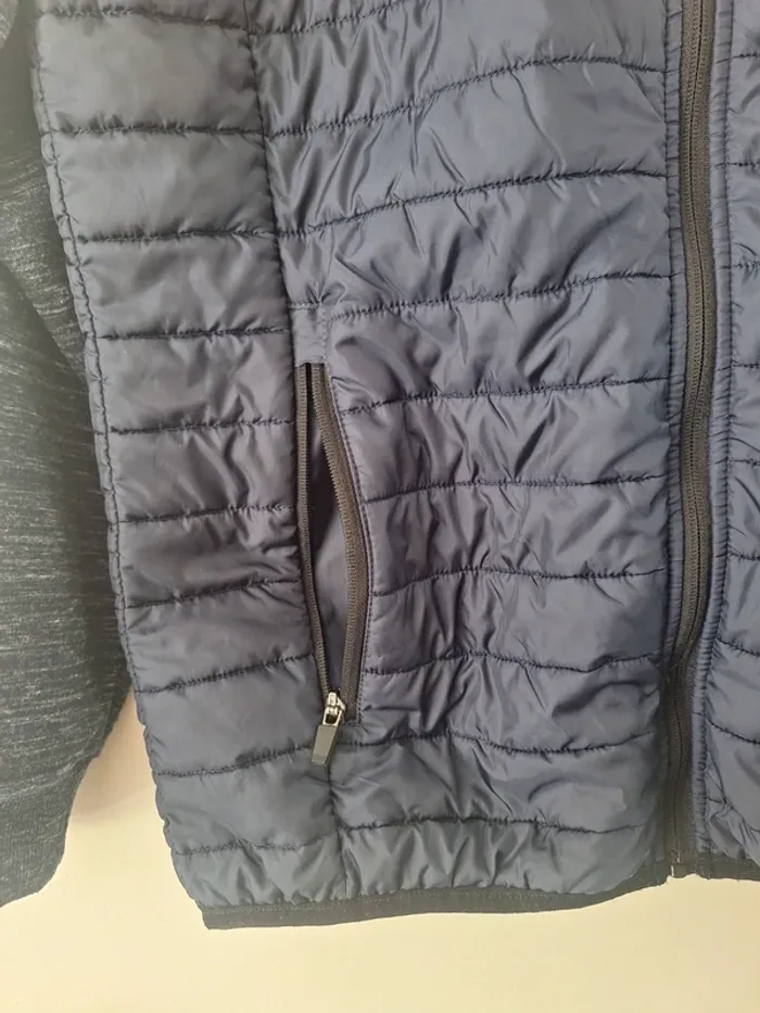 Veste bleu marine bi matière taille L Gémo - photo numéro 3