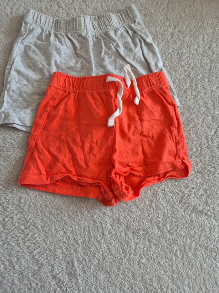 Lot de 2 shorts coton 12 mois - photo numéro 2