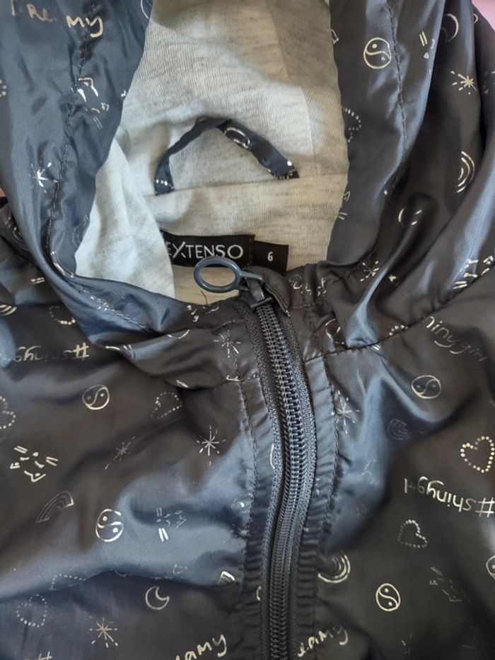 Veste imperméable grise à capuche - photo numéro 2