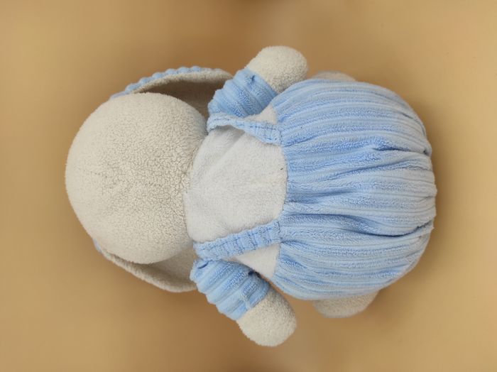 Peluche Boule Chien ou Lapin Bleu et Blanc CP international - photo numéro 2