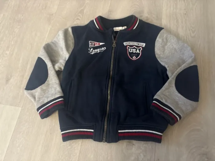 Veste gilet zip polaire 6 ans orchestra bleu marine gris - photo numéro 2