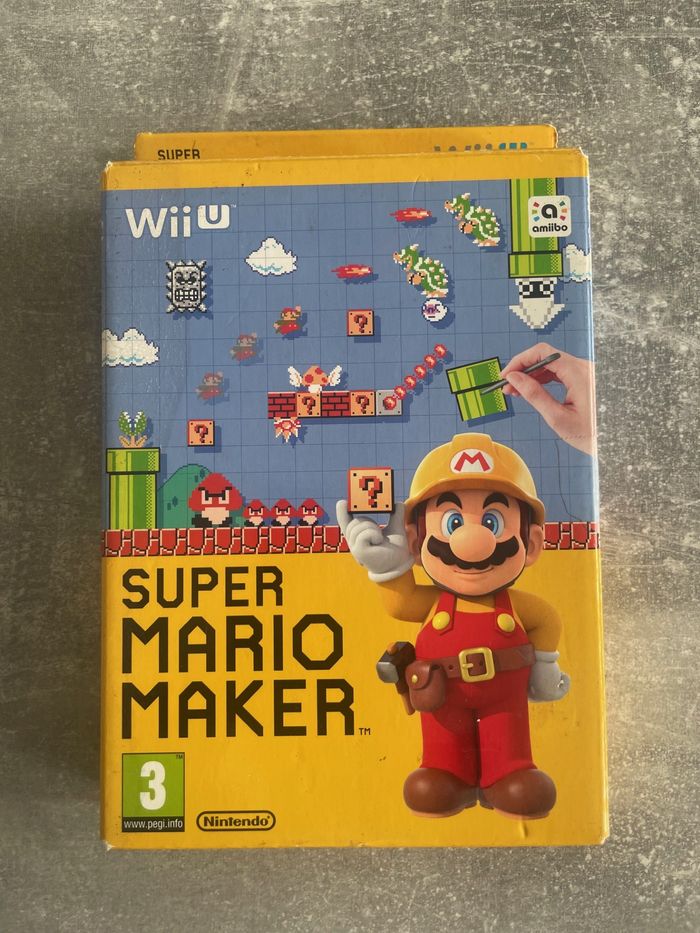 Coffret jeu pour Nintendo Wii U, Super mario maker en français.