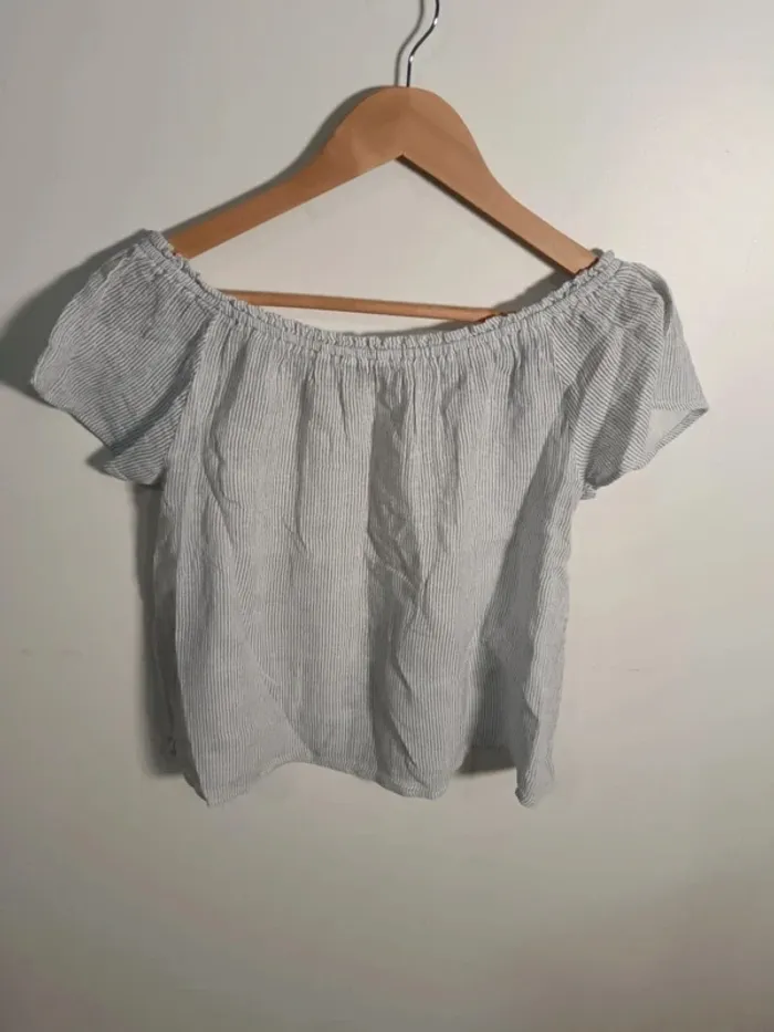 C10 blouse rayé blanc kiabi 12 ans - photo numéro 2