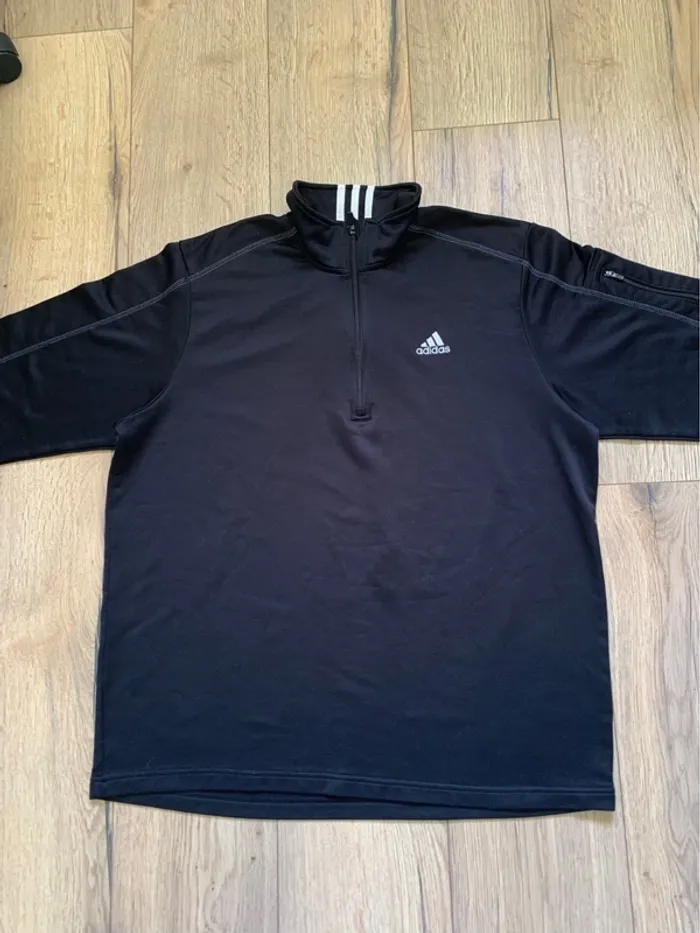 Haut manches longues Adidas - Noir zippé - Taille XL - photo numéro 5