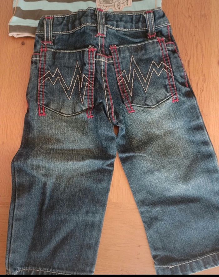 Ensemble jean et polo taille 1 an en très bon état - photo numéro 4