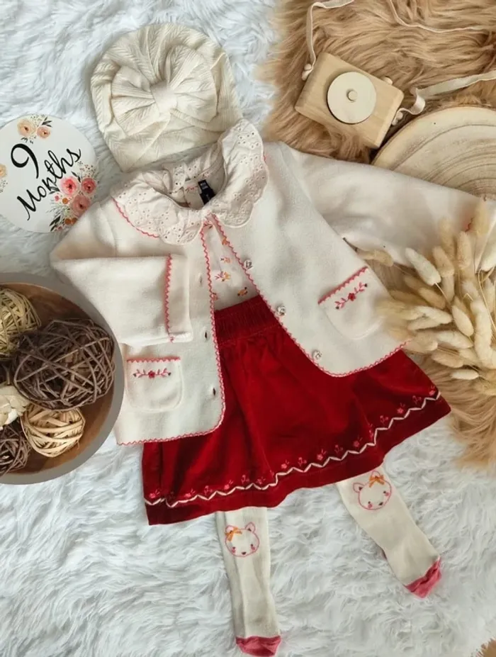 Ensemble complet 5 pièces sergent major fille 9 mois 🎀 - photo numéro 2
