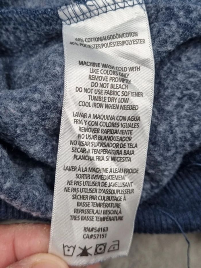 Sweat Tommy Hilfiger bleu chiné – Taille M Femmes (mesures en photos) - photo numéro 7
