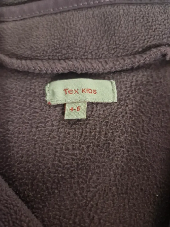 Pull polaire col zippé 4-5 ans Tex - photo numéro 3