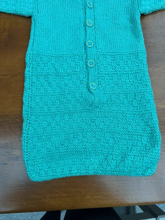 Gigoteuse en laine vert - photo numéro 8