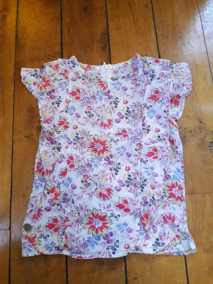 Chemise manches courtes fille 4 ans