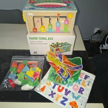 Jouet en bois 6en1 Montessori pour bébé