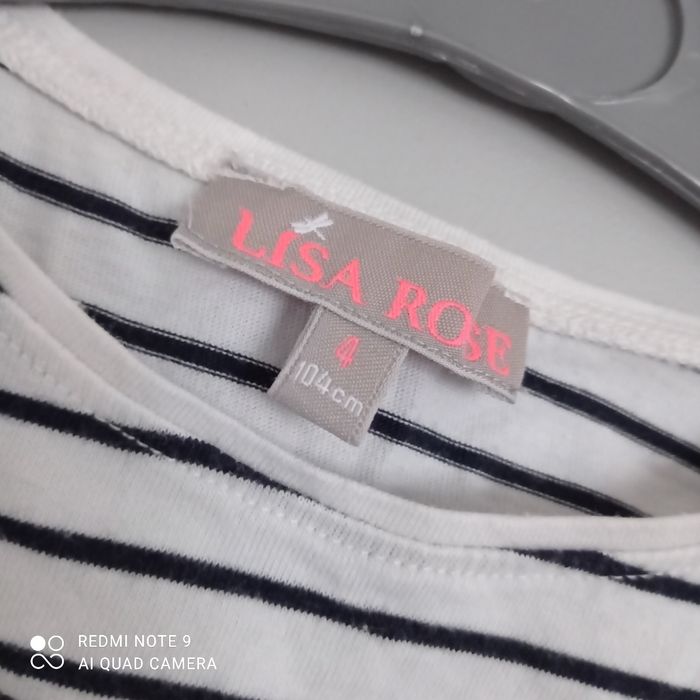 T-shirt à rayures coeur 4ans - photo numéro 3