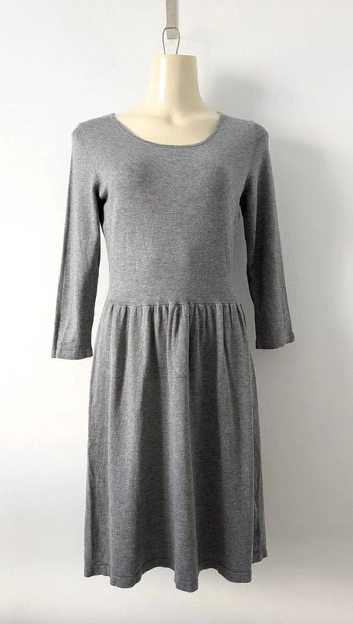 Robe grise manches 3/4 - Atmosphere - taille 36