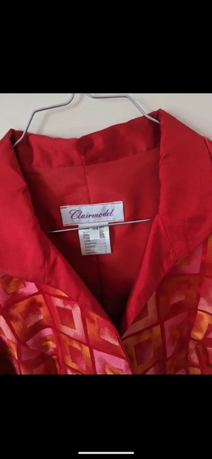 Tailleur blazer et jupe sirène rouge Clairmodel taille 44 - photo numéro 9