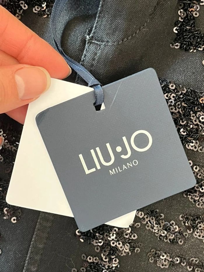 Jupe en jean grise anthracite avec sequins Liu Jo - photo numéro 6