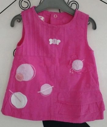 Jolie robe rose doublée La compagnie des petits taille 3 mois