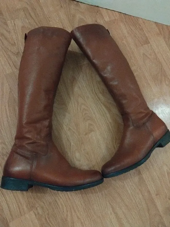 Bottes 👢 femme en vrai cuir 38 - photo numéro 9