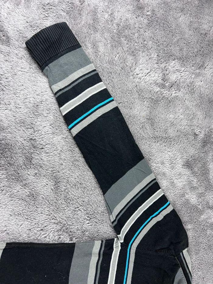 Pull à Rayures Puma Noir et Gris Taille M - photo numéro 15