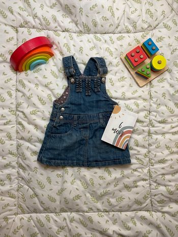 robe salopette en jean bleu 6 mois obaibi