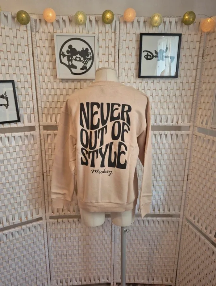 💕joli Sweat Disney Mickey "Positive Vibes" femme TM / 38💕 - photo numéro 2