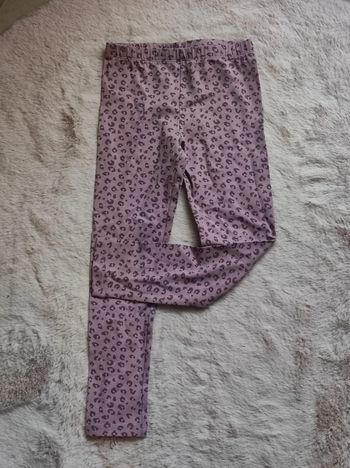 Legging violet léopard