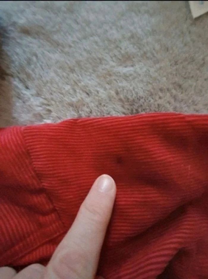 Manteau en velours côtelé rouge Okaou 12 mois - photo numéro 5