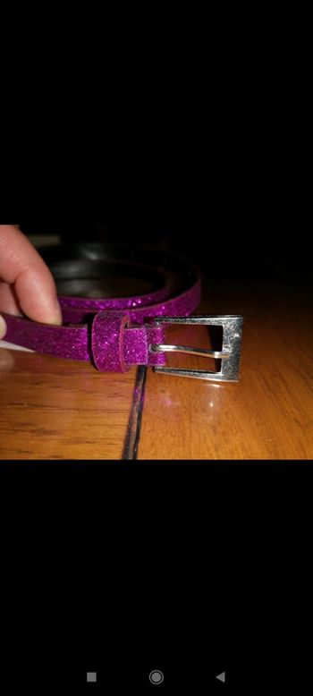 Ceinture fillette pailletée fushia 76 cm