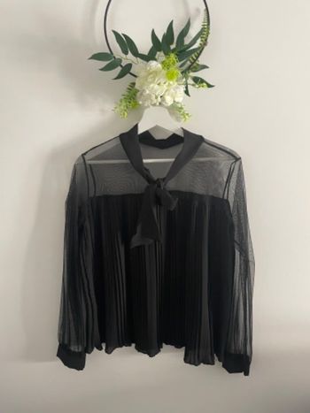 🌸 blouse noir manches transparentes taille unique 🌸