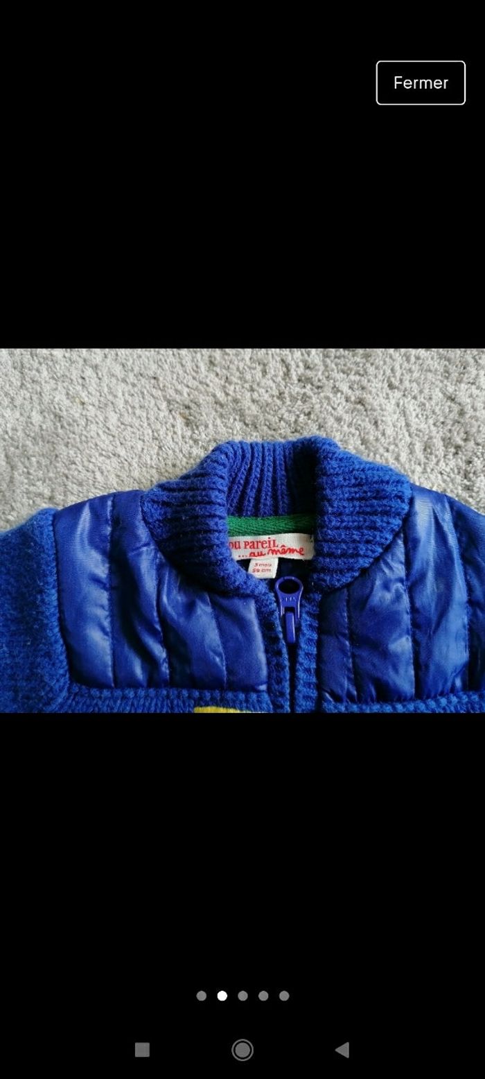 Gilet bleu dpam 3 mois - photo numéro 3