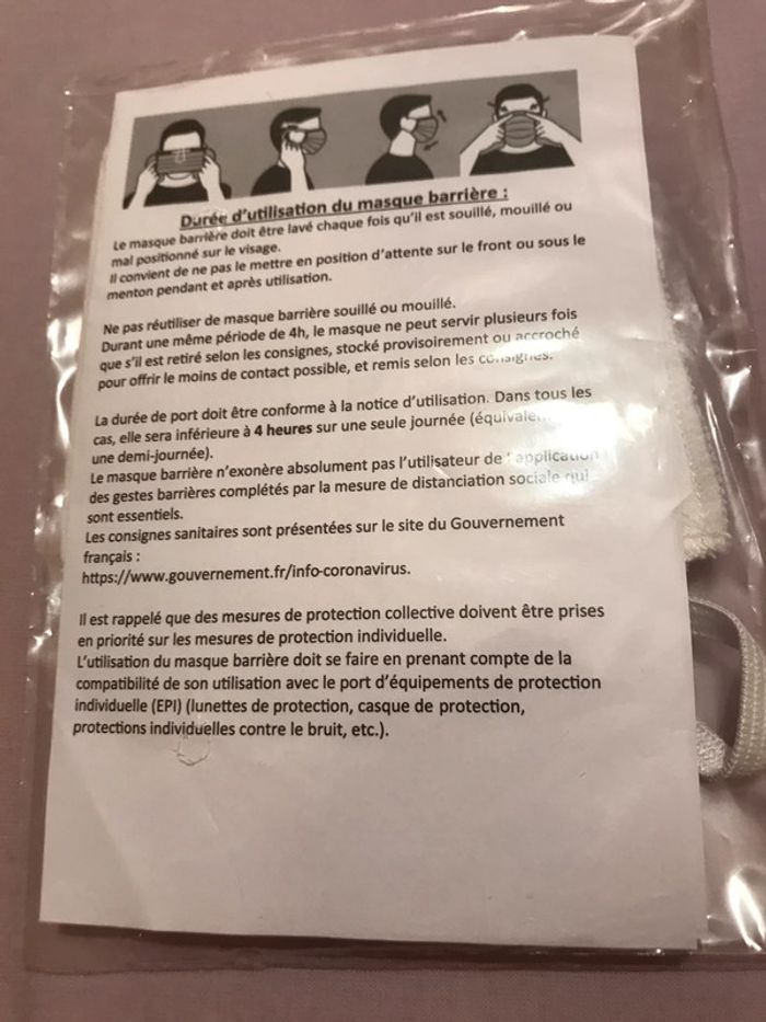 Lot de 5 masques coton - photo numéro 4