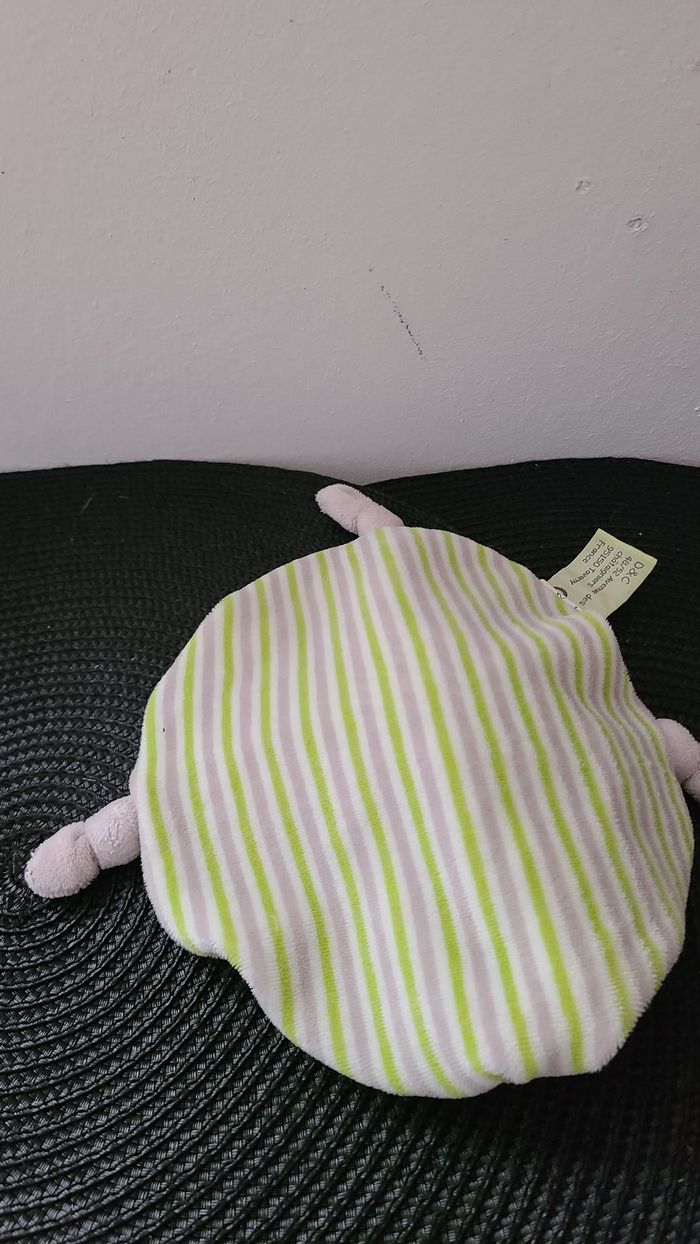 Baby Nat Rayé blanc, gris et vert au verso. Casquette verte. Arbre brodé. - photo numéro 3