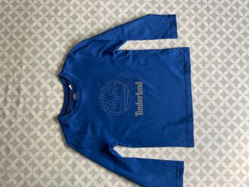 T-shirt manches longues Timberland bleu garçon 6 ans 114 cm excellent état