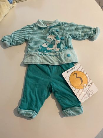 Ensemble pyjama 2 pièce chaud 3 mois