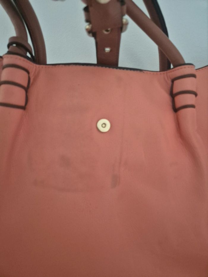 Joli sac à main corail et petite pochette - photo numéro 3