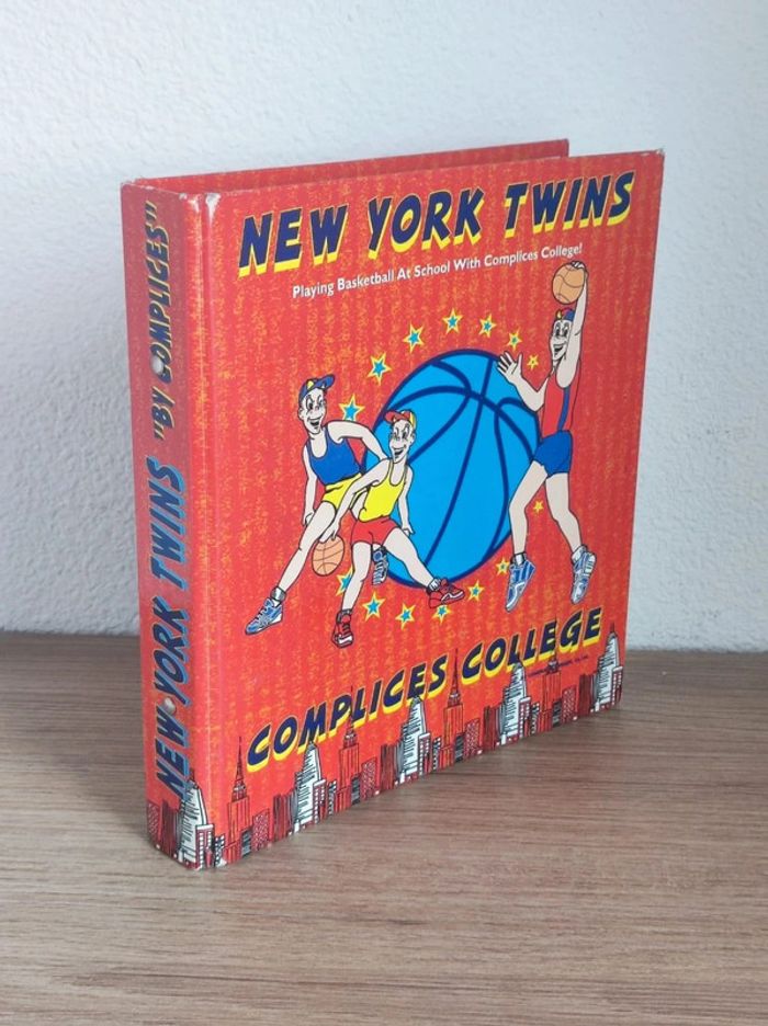 Petit classeur 2 anneaux cartonné orange basketball 🏀 / Esselte - 17x22 / Dos 35mm