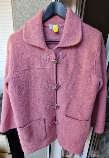 ✨ Veste vintage en laine rose poudré – 100% laine – S✨