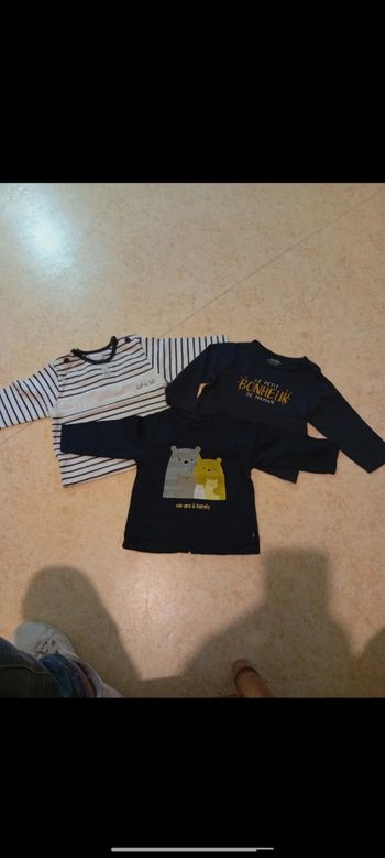 Lot 3 haut manche longue taille 6 mois