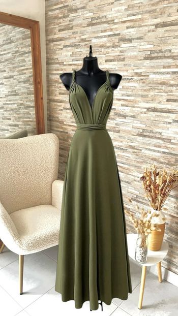 Robe kaki pour soirée multi positions