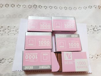Lot de 6 boîtes neuves de 100 agrafes 4 mm pour agrafeuse rapid
