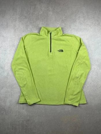 The North Face Fleece Half Zip Pile Jacket TNF Vest | Green | Size S | Women #338