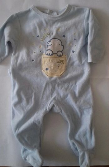 Pyjama bleu motif ourson