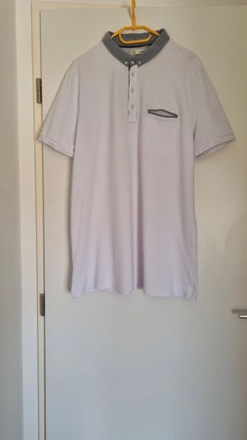 Polo blanc manches courtes