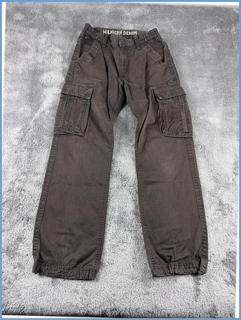 Pantalon large cargo Vintage Tommy Hilfiger Marron Taille W31