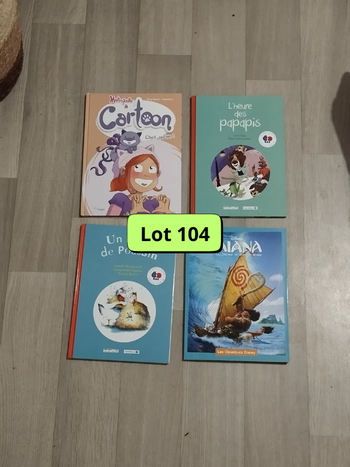 Lot de 4 livres illustrés et bandes dessinées enfant dès 6 ans L104