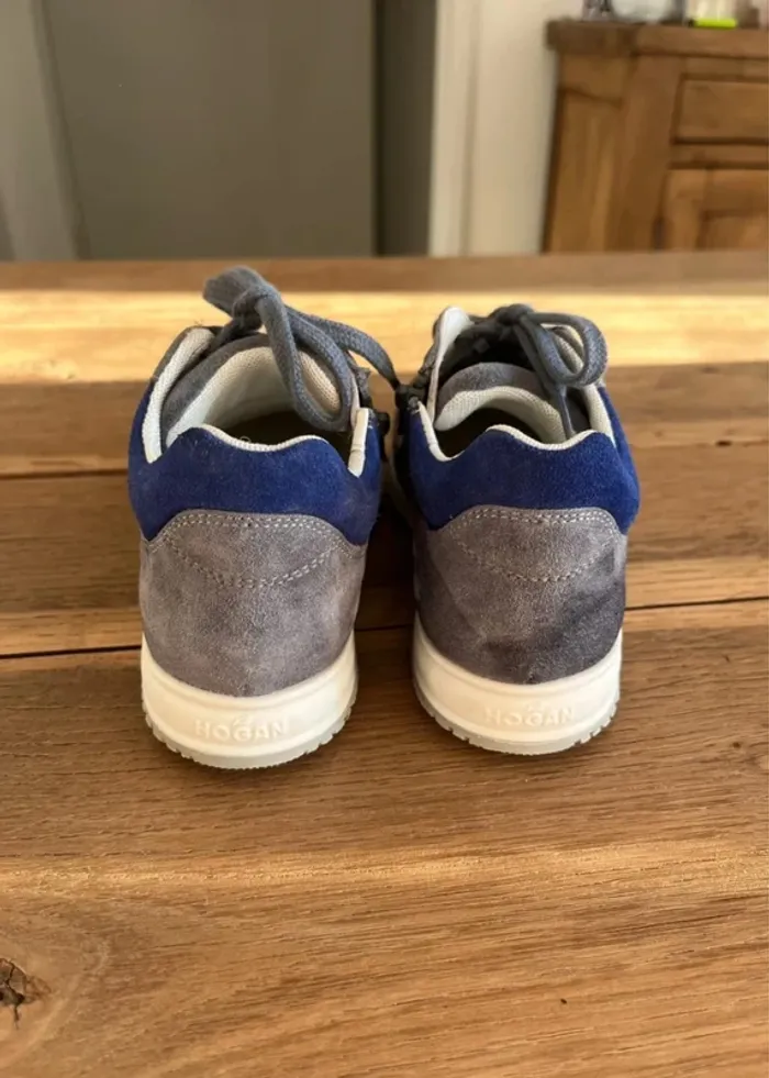 Baskets grises et bleues Hogan - photo numéro 4