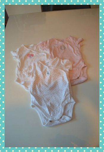 Bodies Obaïbi blanc taille 1-3 mois / 56 cm