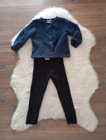 Lot fille 3 ans legging Zara 3/4 ans + gilet molletonné bout'chou